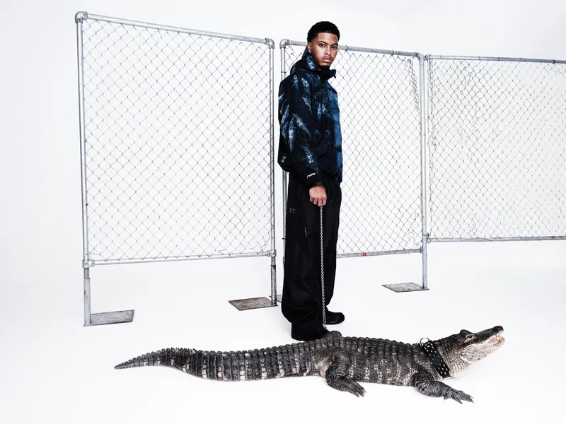 Nemzzz Poses With a Seven-Foot Alligator in MERTRA’s Autumn 2026 Campaign
